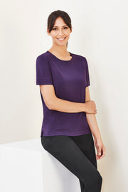 Womens Marley Short Sleeve Jersey Top-CS952LS-biz-care