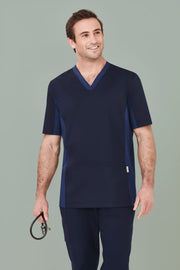 Mens Riley Stretch Scrub Top-CST043MS-biz-care