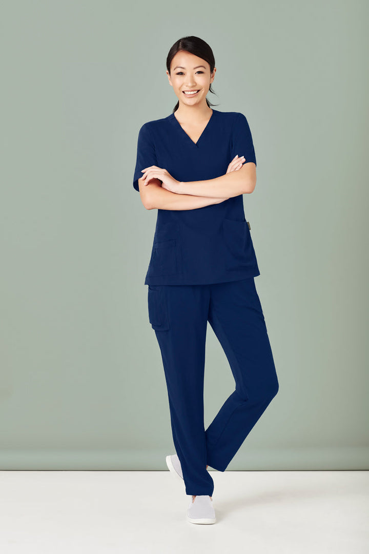 Womens Avery V-Neck Scrub Top-CST941LS-biz-care