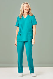 Womens Avery V-Neck Scrub Top-CST941LS-biz-care