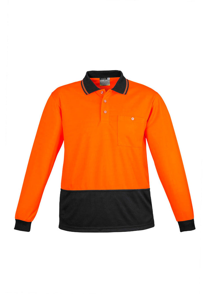 Unisex Hi Vis Basic Long Sleeve Polo-ZH232-syzmik