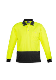 Unisex Hi Vis Basic Long Sleeve Polo-ZH232-syzmik