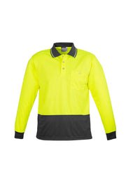 Unisex Hi Vis Basic Long Sleeve Polo-ZH232-syzmik