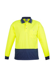 Unisex Hi Vis Basic Long Sleeve Polo-ZH232-syzmik