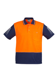 Mens Hi Vis Zone Short Sleeve Polo-ZH236-syzmik