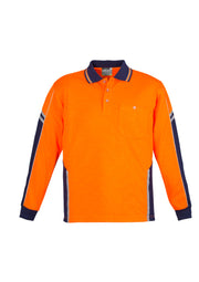 Mens Hi Vis Squad Long Sleeve Polo-ZH238-syzmik