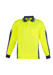 Mens Hi Vis Squad Long Sleeve Polo-ZH238-syzmik