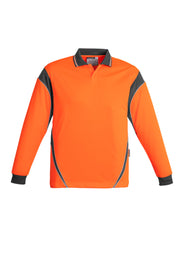 Mens Hi Vis Aztec Long Sleeve Polo-ZH249-syzmik
