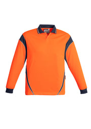 Mens Hi Vis Aztec Long Sleeve Polo-ZH249-syzmik
