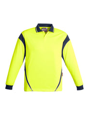 Mens Hi Vis Aztec Long Sleeve Polo-ZH249-syzmik