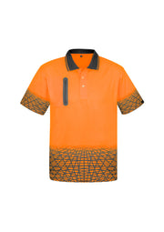 Mens Hi Vis Tracks Short Sleeve Polo-ZH300-syzmik