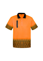 Mens Hi Vis Tracks Short Sleeve Polo-ZH300-syzmik