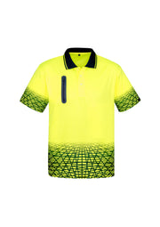 Mens Hi Vis Tracks Short Sleeve Polo-ZH300-syzmik
