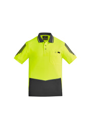 Mens Hi Vis Flux Short Sleeve Polo-ZH315-syzmik