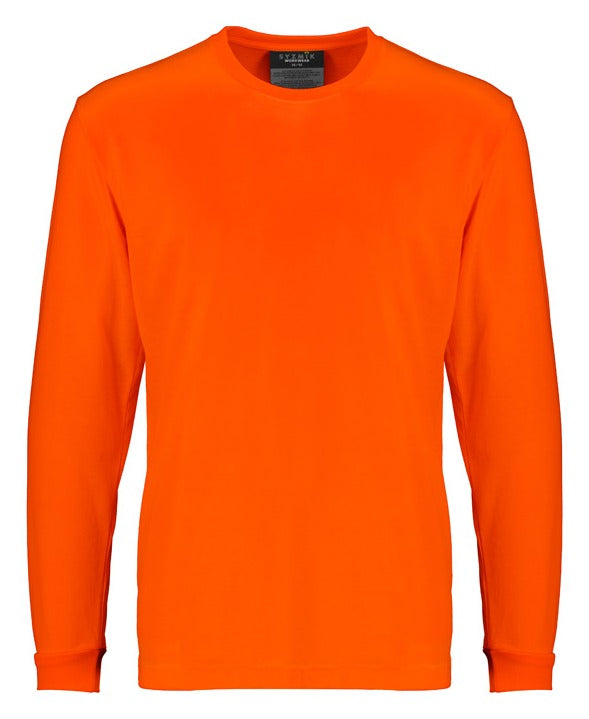 Mens Hi Vis Long Sleeve Tee-ZH390-syzmik