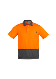 Mens Hi Vis Comfort Back Short Sleeve Polo-ZH415-syzmik