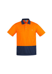 Mens Hi Vis Comfort Back Short Sleeve Polo-ZH415-syzmik