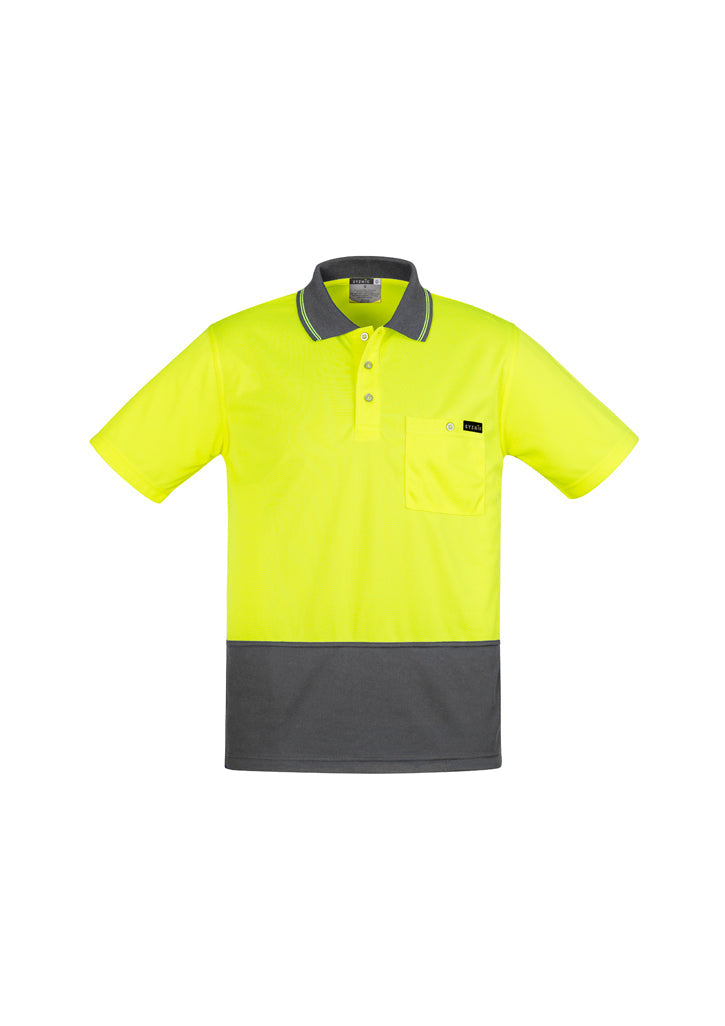 Mens Hi Vis Comfort Back Short Sleeve Polo-ZH415-syzmik