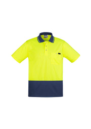 Mens Hi Vis Comfort Back Short Sleeve Polo-ZH415-syzmik