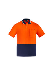 Mens Hi Vis Cotton Short Sleeve Polo-ZH435-syzmik