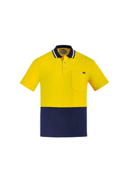 Mens Hi Vis Cotton Short Sleeve Polo-ZH435-syzmik