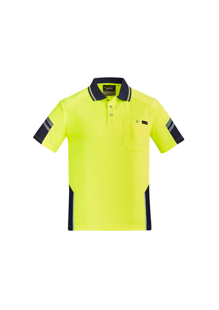 Mens Hi Vis Reinforced Squad Short Sleeve Polo-ZH465-syzmik