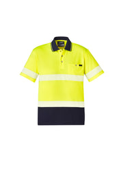 Unisex Hi Vis Segmented Tape Short Sleeve Polo-ZH535-syzmik