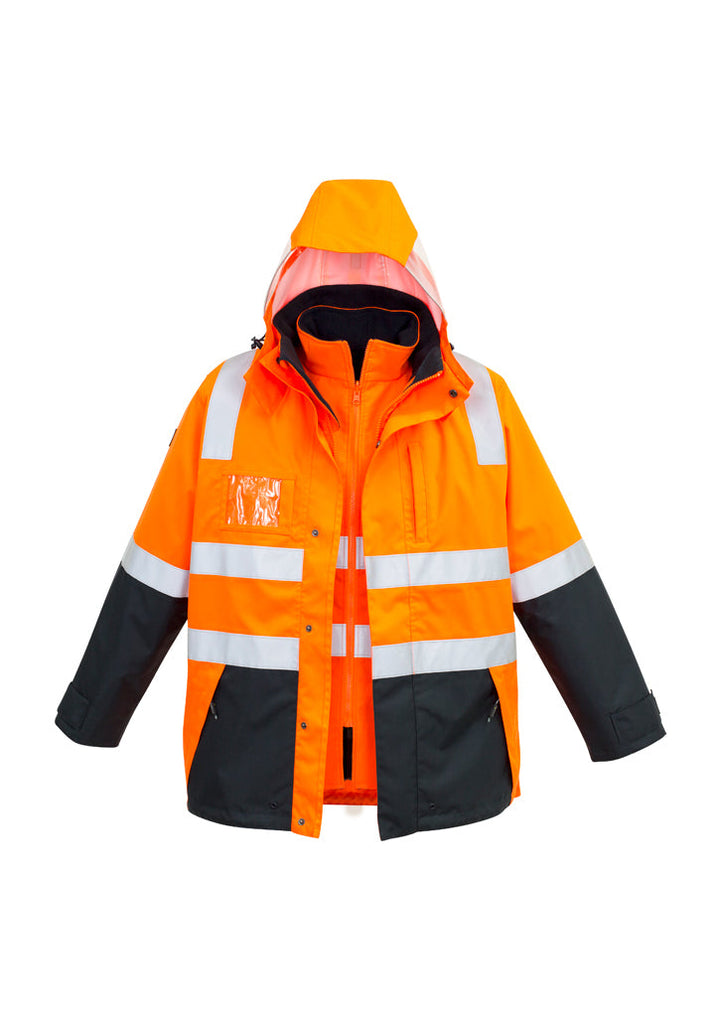 Mens Hi Vis 4 In 1 Waterproof Jacket-ZJ532-syzmik