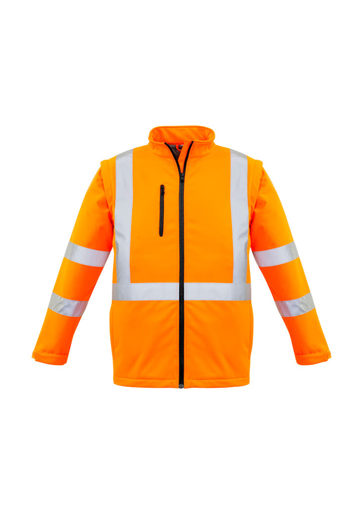 Unisex Hi Vis X Back 2 In 1 Softshell Jacket-ZJ680-syzmik