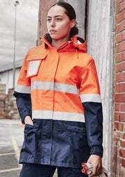 Womens Hi Vis Ultralite Waterproof Jacket-ZJ757-syzmik