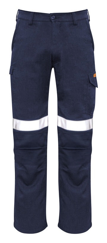 Mens Orange Flame Taped Cargo Pant (Regular)-ZP521-syzmik