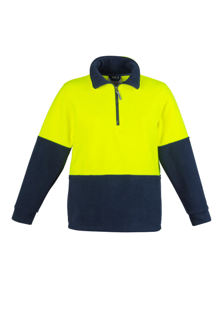 Unisex Hi Vis 1/2 Zip Polar Fleece Pullover-ZT460-syzmik