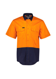 Mens Hi Vis Short Sleeve Shirt-ZW115-syzmik