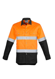 Mens Industrial Long Sleeve Shirt - Hoop Taped-ZW123-syzmik