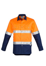 Mens Industrial Long Sleeve Shirt - Hoop Taped-ZW123-syzmik