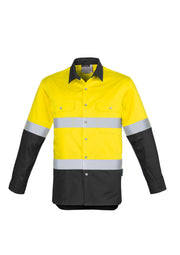 Mens Industrial Long Sleeve Shirt - Hoop Taped-ZW123-syzmik
