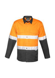 Mens Rugged Cooling Hi Vis Taped Long Sleeve Shirt-ZW129-syzmik