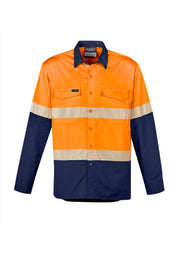 Mens Rugged Cooling Hi Vis Segmented Tape Long Sleeve Shirt-ZW229-syzmik