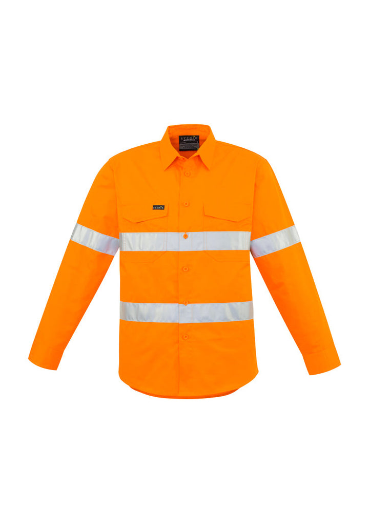 Mens Hi Vis Hoop Taped Long Sleeve Shirt-ZW640-syzmik