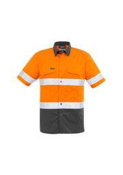 Mens Rugged Cooling Hi Vis Taped Short Sleeve Shirt-ZW835-syzmik